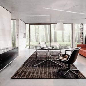 Sideboard CREDENZA and table FLORENCE by FLORENCE KNOLL 1954; executive chair POLLOCK by CHARLES POLLOCK 1963