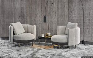 TORII NEST armchairs by NENDO, designed in 2020