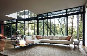 AVIO SOFA SYSTEMS BY PIERO LISSONI; SIDE TABLE PLATNER BY WARREN PLATNER 1966