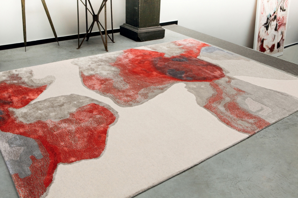 WOOL AND VISCOSE RUG COLEEN