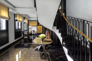 LALIQUE SUITE'S OFFICE AREA  by PATRICK HELLMANN at PRINCE DE GALLES HOTEL, PARIS
