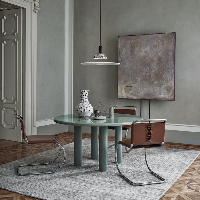 MR SIDE CHAIRS BY LUDWIG MIES VAN DER ROHE, 1927 TABLE B EDWARD BARBER AND JAY OSGERBY , 2019