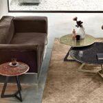 COFFEE TABLES LAKES BY STUDIO KLASS,COFFEE TABLE WITH 10 MM FUSED, TEMPERED AND BACK-LACQUERED GLASS TOP WITH METAL SHADES LAVA GREY, COPPER BROWN, NIGHT BLUE OR CHAMPAGNE. METAL PAINTED BASE AVAILABLE IN LAVA GREY OR METALLIC CHAMPAGNE FINISHES.