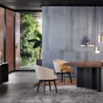 AMELIE DINING LITTLE SWIVEL ARMCHAIR and LITTLE FIXED ARMCHAIR by RODOLFO DORDONI