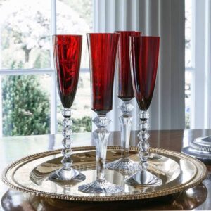 Crystal champagne glasses MILLE NUITS FLUTISSIMO, designed by MATHIAS and VEGA FLUTISSIMO.
