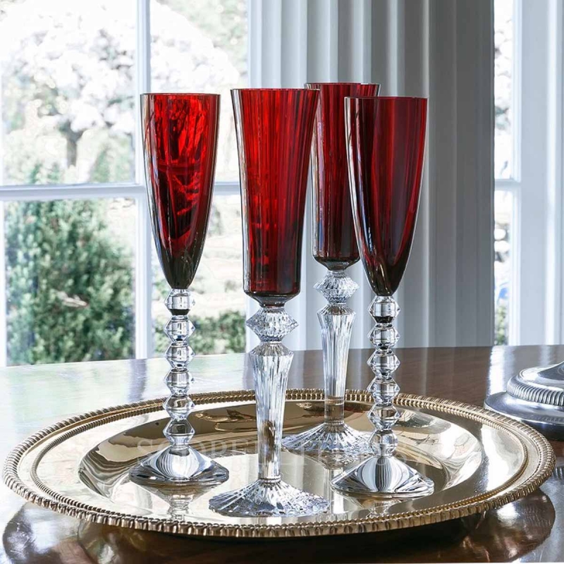 Crystal champagne glasses MILLE NUITS FLUTISSIMO, designed by MATHIAS and VEGA FLUTISSIMO.