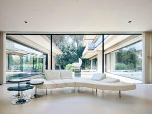 FLAP sofa by FRANCESCO BINFAR√â.The separate and differentiated inclination of each part enhances their synergy. Versatility that offers new expressions to the concept of relaxation. Anatomical dynamism that evolves to satisfy new desires.