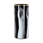 UMBRELLA STAND MANI. WHEREVER YOU MAY FIND SHELTER AFTER A WALK UNDER THE RAIN, MAKE SURE YOUR UMBRELLA STANDS IN FORNASETTI UMBRELLA STAND. ITS EXCEPTIONALLY CRAFTED SHAPE AND CAREFULLY SELECTED DESIGNS WILL TURN A RAINY DAY INTO A PRECIOUS ARTISTIC EXPERIENCE. DETAILS- COLOUR: BLACK AND WHITE, HEIGHT: 57CM, DIAMETER; 26CM
