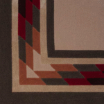 CANYON BORDER I RUG OF 91% WOOL AND 9% DULL SILK BY EDWARD FIELDS