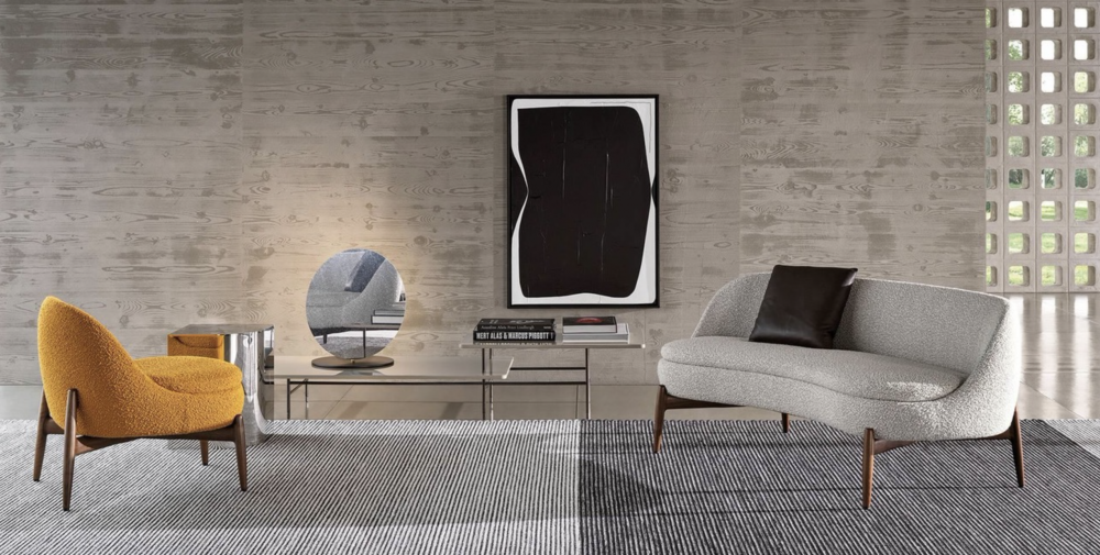 SENDAI small sofa  and armchairs by INODA + SVEJE , designed 2022.Named after the city of trees, SENDAI, this line of furnishing pieces consists of a small sofa, an armchair and dining and lounge small armchairs.
