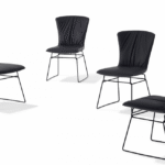 DEXTER ARMCHAIR WITH A BENT ROUND STEEL FRAME AND WITH DRAPERY 2057 BY GINO CAROLLO 2015