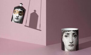 SCENTED CANDLES THE 'GOLDEN BURLESQUE' DESIGN BRINGS A NEW GLINT TO THE EXISTING 'BURLESQUE' COLLECTION BY WAY OF GOLD HIGHLIGHTS ‚Äì A PLAYFUL NETTED VEIL OR GLEAMING VISOR MASKING CAVALIERI'S FACE