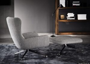 JENSEN bergere and ottoman by RODOLFO DORDONI