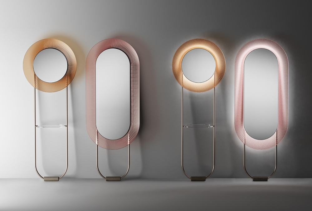 KATHLEEN MIRROR IN FUSED GLASS BY DAVIDE OPPIZZI