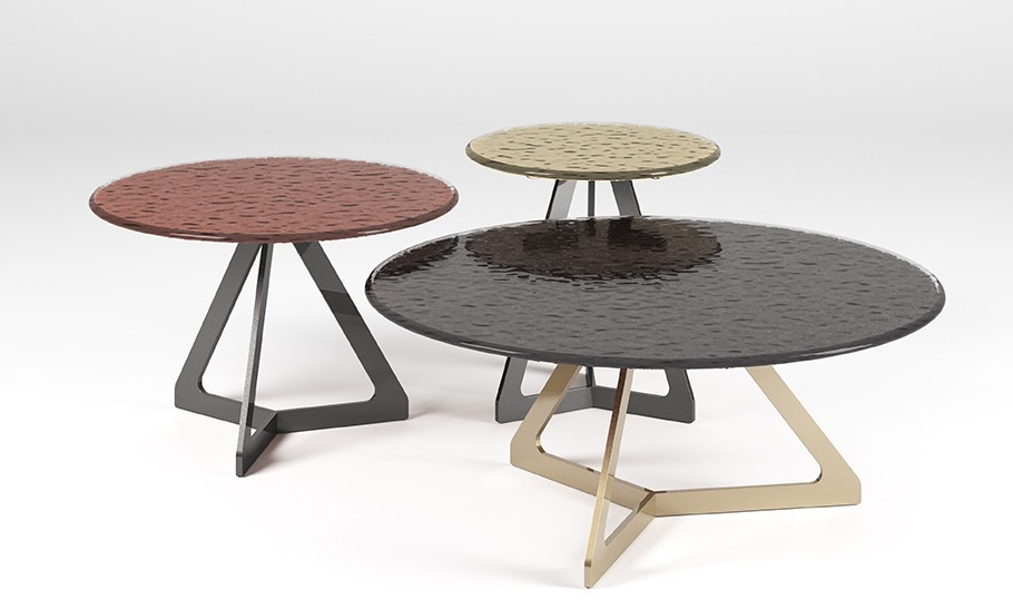 LAKES TABLE IN FUSED GLASS BY STUDIO KLASS