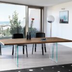 LLT WOOD TABLE IN GLASS AND WOOD BY DANTE O. BENINI E LUCA GONZO