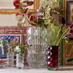 LOUXOR round vase designed by THOMAS BASTIDE. Diamond and bevel cuts together with vertical lines add the magic of infinite pyramids of light. Available in 3 sizes.