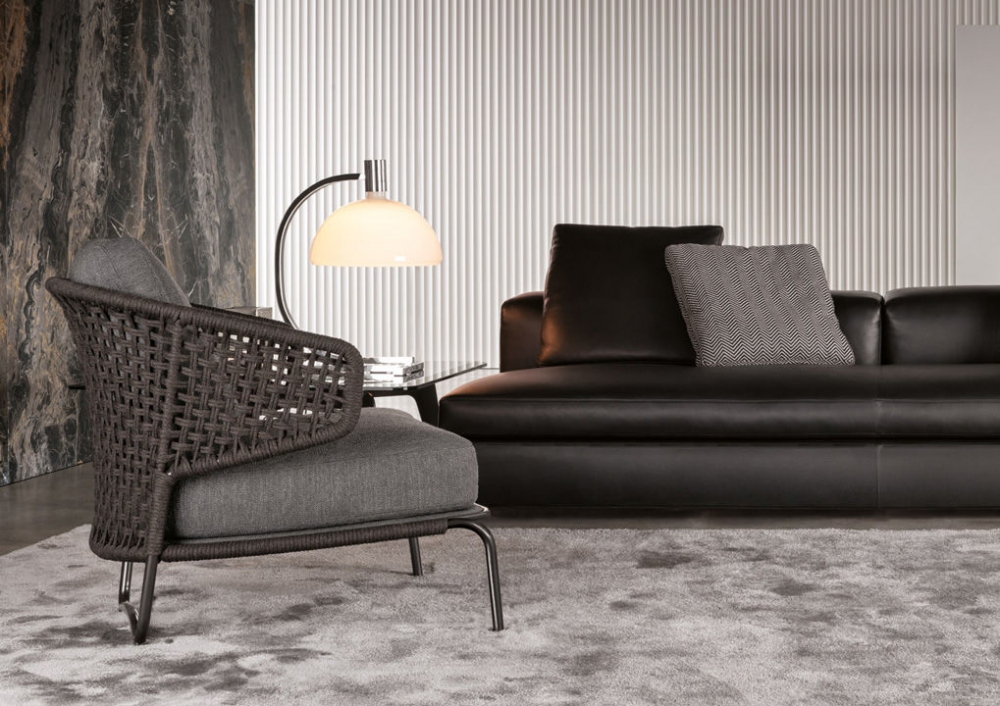 ASTON cord indoor armchair by RODOLFO DORDONI