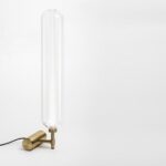 Borosilicate glass lighting system with metal base SCINTILLA - designer PIETRO RUSSO