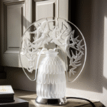 HIRONDELLES lamp clear crystal, chrome finish