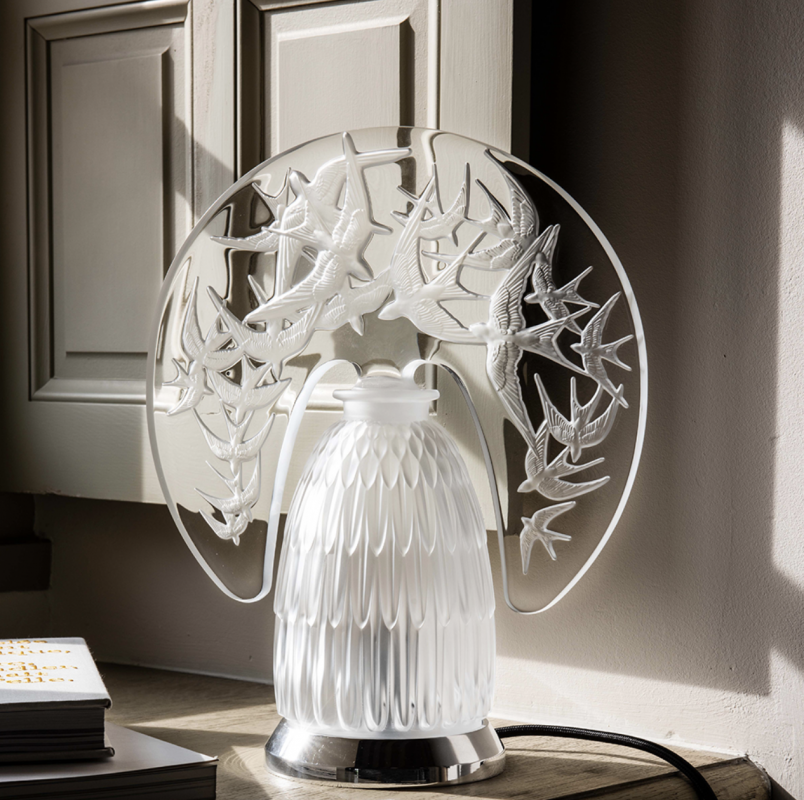 HIRONDELLES lamp clear crystal, chrome finish