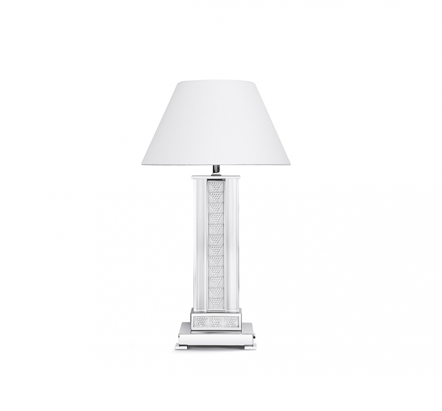 RAISINS LAMP numbered edition, clear and chrome crystal, polished steel, small size