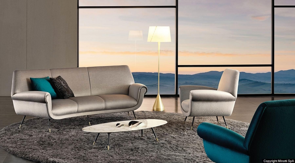 ALBERT angled sofa by GIGI RADICE. Minotti Historic Archive