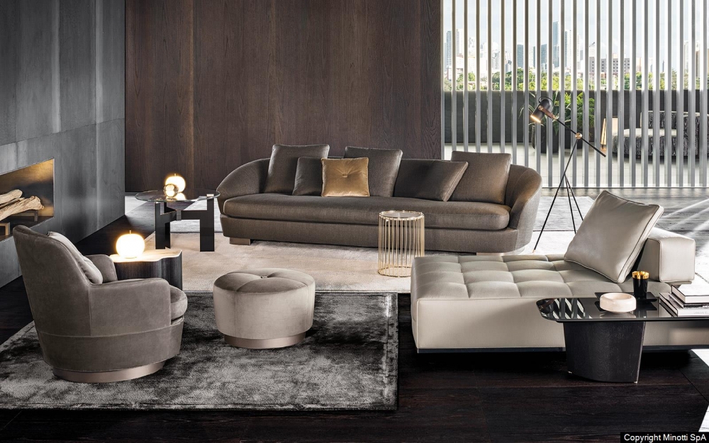 JACQUES high armchair and ottoman by RODOLFO DORDONI