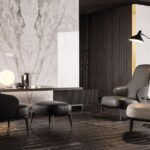 LESLIE armchairs and ottoman by RODOLFO DORDONI